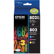 Epson T802XL-BCS DURABrite Ultra Black High Capacity and Color Combo Pack Standard Capacity Cartridge Ink