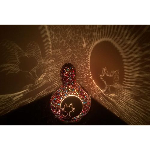  Rising Star Handmade Simply Cats | Gourd Lamp Night Light Unique Birthday Cat Lover Gift Idea Item Home Bedroom Decor Wall Art Women Girl