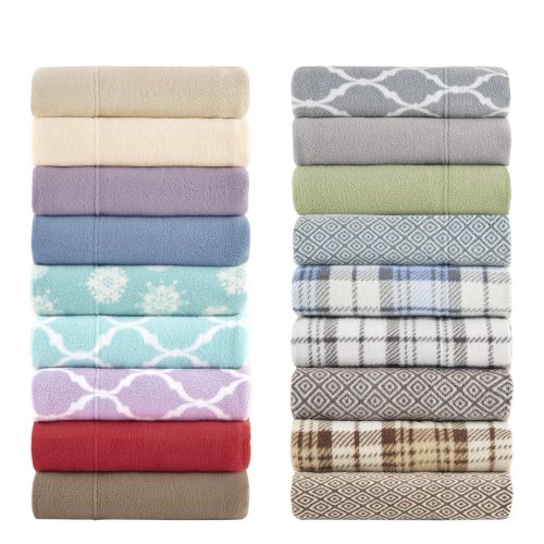  True North by Sleep Philosophy Cozy Brushed Microfleece Ultra Soft Cold Weather Sheet Set Bedding, Twin, Tan Plaid