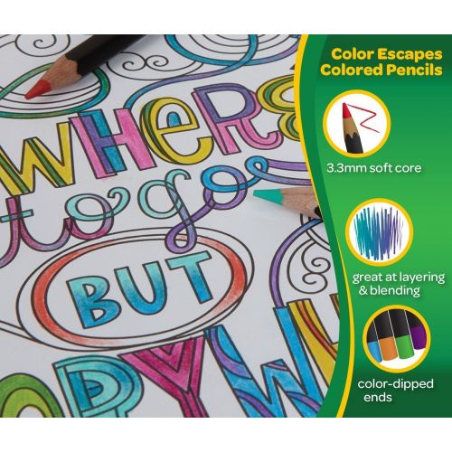  Crayola Color Escapes Colored Pencils, 72 Count, Adult Coloring, Gift: Toys & Games