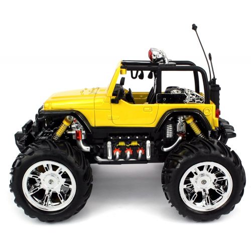  Velocity Toys Jeep Wrangler Remote Control RC Truck Big 1:16 Size Off-Road Monster RTR (Colors May Vary)