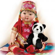 The Ashton-Drake Galleries Mei Mei: 22 Lifelike Asian Baby Doll With Detailed Costuming And Dragon Slippers by Ashton Drake
