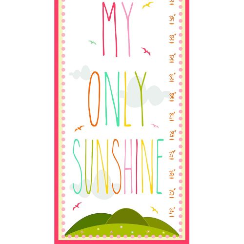  The Kids Room by Stupell You are My Sunshine Growth Chart, 7 x 0.5 x 39, Proudly Made in USA