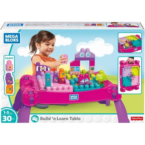 메가블럭 Mega Bloks Build ‘N Learn Table, Pink