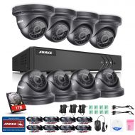ANNKE Annke 8CH 960P Security Camera System, 1080N Video Security DVR W 8x 960P 1.3MP IndoorOutdoor Weatherproof CCTV Dome Camera, Smart Playback, Email Alert with Image, One 1TB HDD