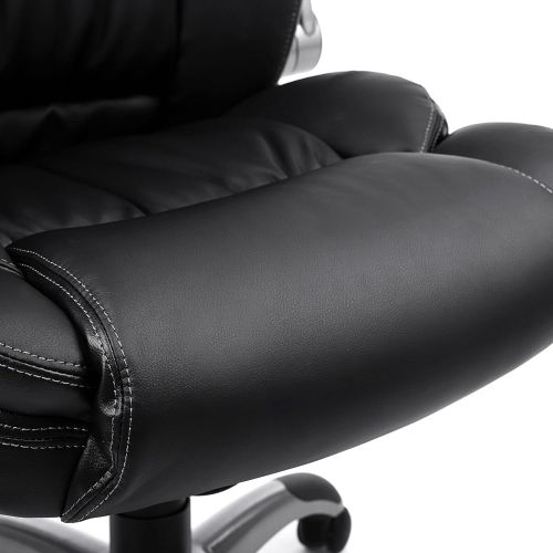  SONGMICS Extra Big Office Chair High Back Executive Chair with Thick Seat and Tilt Function Black UOBG94BK