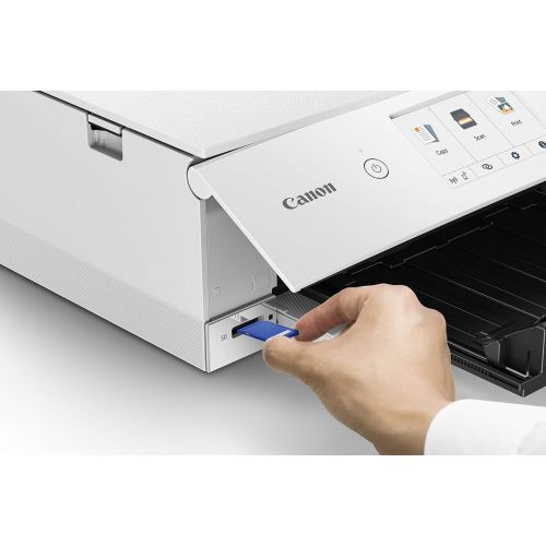 캐논 Canon TS8220 Wireless All in One Photo Printer with Scannier and Copier, Mobile Printing, White, Amazon Dash Replenishment Ready
