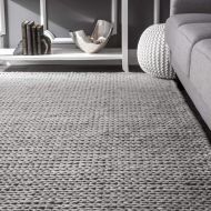 NuLOOM nuLOOM CB01 Handwoven Chunky Cable Wool Rug, 5 x 8, Off White