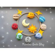 Baby mobile Solar system mobile Space nursery mobile Planets Baby Crib Mobile Baby boy mobile Handing mobile Space Nursery Decor Felt mobile
