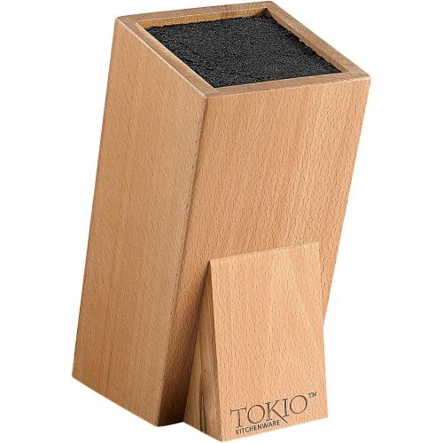  TokioKitchenWare Messerhalter: Universal-Messerblock aus Holz mit Borsteneinsatz (Messer-Bloecke)