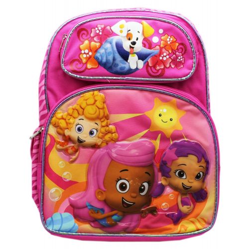  Nickelodeon Full Size Pink Molly, Oona, and Deema Bubble Guppies Backpack