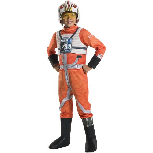  Rubies Costume Kids Classic Star Wars Deluxe X Wing Fighter Pilot Costume, Small