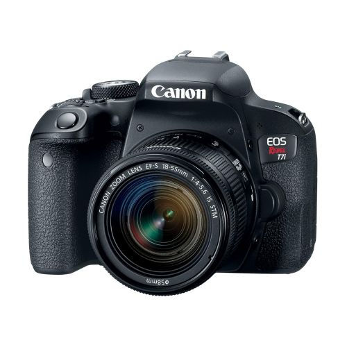 캐논 Canon EOS Rebel T7i DSLR 카메라 18-55mm 렌즈 포함 - 블랙 (공인 리퍼비시)
