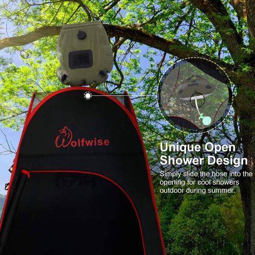  [아마존베스트]WolfWise 6.6FT Portable Pop Up Privacy Shower Tent Spacious Changing Room for Camping Biking Toilet Beach