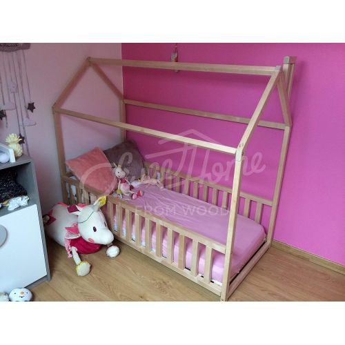  Sweet Home from Wood House bed, bed house, montessori bed, wood bed, kids furniture, kids bedroom, house bed frame, wood house, nursery bed house, TWIN Size