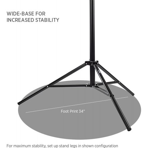  Fovitec - 2x 83 Photography & Video Light Stand Kit - [For Lights, Reflectors, Modifiers][Collapsible][Ergonomic Knobs][Carrying Bag Included]