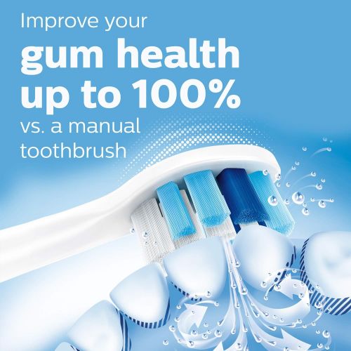 필립스 Philips Sonicare ProtectiveClean 5100 Gum Health, Rechargeable electric toothbrush with pressure sensor, Black HX685060, 1 Count