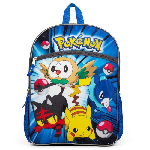 포켓몬 Pokemon 5-pc School Backpack, Lunch Bag, Water Bottle, Utility Case & Cinch Sack