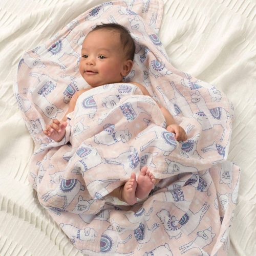  Visit the aden + anais Store aden + anais Swaddle Blanket | Boutique Muslin Blankets for Girls & Boys | Baby Receiving Swaddles | Ideal Newborn & Infant Swaddling Set | Perfect Shower Gifts, 4 Pack, Trail Bloo