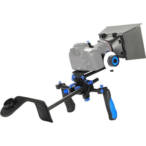  MARSRE DSLR Shoulder Rig Film Making Kit with Follow Focus and Matte Box for All DSLR Video Cameras and DV Camcorders