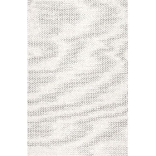  NuLOOM nuLOOM CB01 Handwoven Chunky Cable Wool Rug, 5 x 8, Off White
