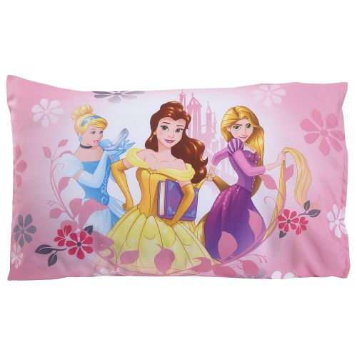 디즈니 Disney Pretty Princess Toddler Bed, 4 Piece Set, Pink