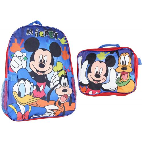 디즈니 Disney Mickey Mouse and Friends 15 Backpack with Lunch Bag