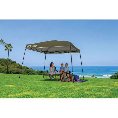  Visit the Quik Shade Store Quik Shade 11 x 11 Solo Steel 72 Square Feet of Shade Slant Leg Outdoor Pop-Up Canopy