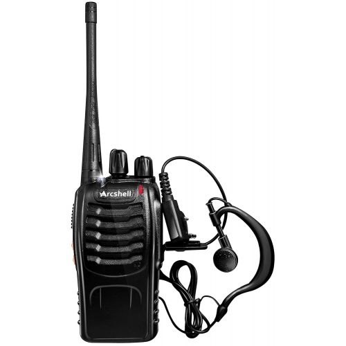  [아마존베스트]Arcshell Rechargeable Long Range Two-Way Radios with Earpiece 6 Pack UHF 400-470Mhz Walkie Talkies Li-ion Battery and Charger Included