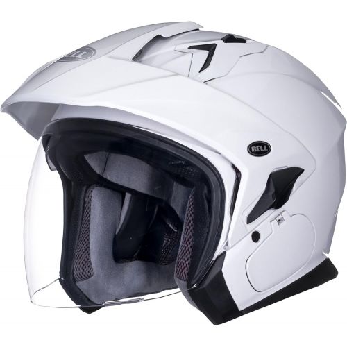 벨 Bell Mag-9 Open Face Motorcycle Helmet (Solid Gloss Pearl White, X-Large)