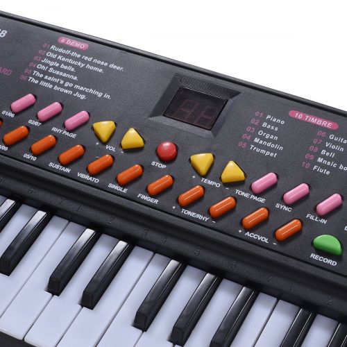  Alek...Shop 54 Key Electronic Keyboard Piano Electric Organ Music Mic Adapter, Kid Children