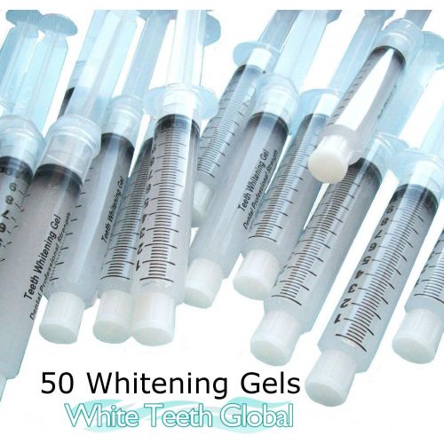  White Teeth Global 50 10cc Syringes of 36% TOP Quality Tooth Whitening Gel for Whitener Teeth. Mouth Trays not Included.