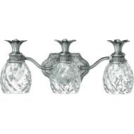 Hinkley 5313PL TropicalBritish Colonial Three Light Bath from Plantation collection in Pwt, Nckl, BS, Slvr.finish,