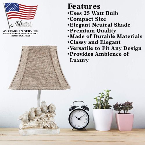  AHS Lighting L1950AW Bird Chorus Decorative Accent Lamp Natural Beige Polyresin Perfect, arm Tables, Bookshelf, Bed-Side, Fireplace Mantel, Cabin Cottage Style Homes