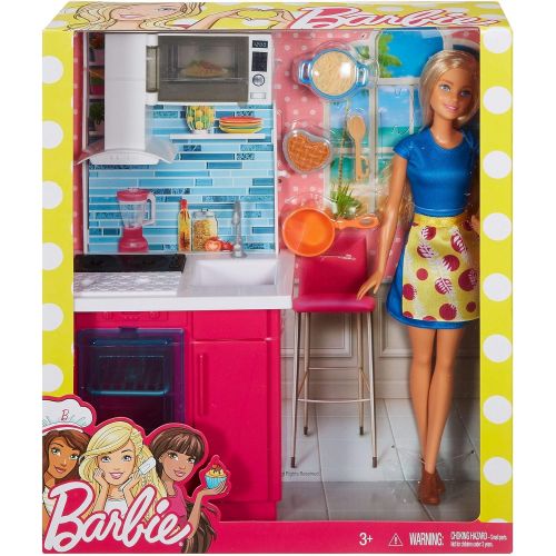 바비 Barbie Kitchen and Doll