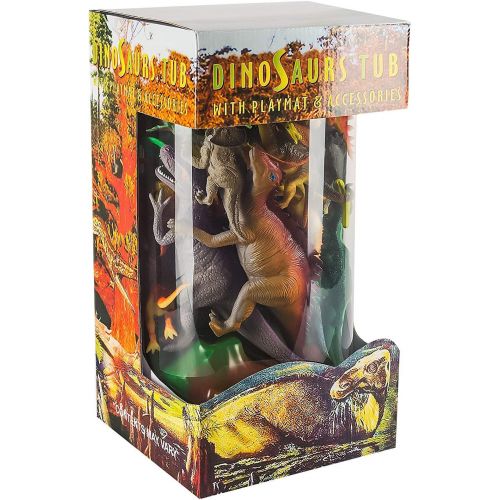  Fun Central 40 Pieces - Educational Realistic Dinosaurs Figurine Toys for Boys - Includes T-Rex, Triceratops and etc