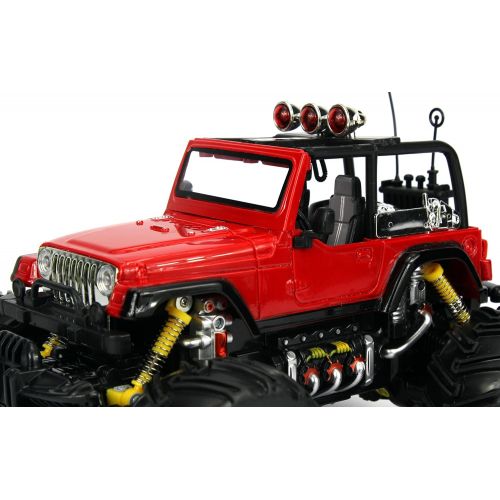  Velocity Toys Jeep Wrangler Remote Control RC Truck Big 1:16 Size Off-Road Monster RTR (Colors May Vary)