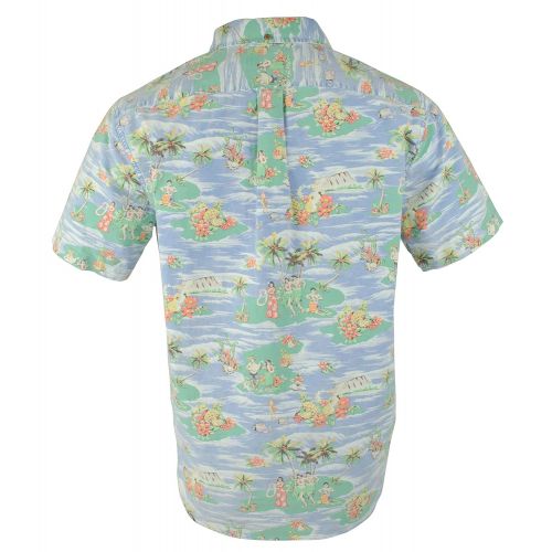 폴로랄프로렌 Polo Ralph Lauren Mens Hawaiian Print Short Sleeve Polo/Camp Shirt