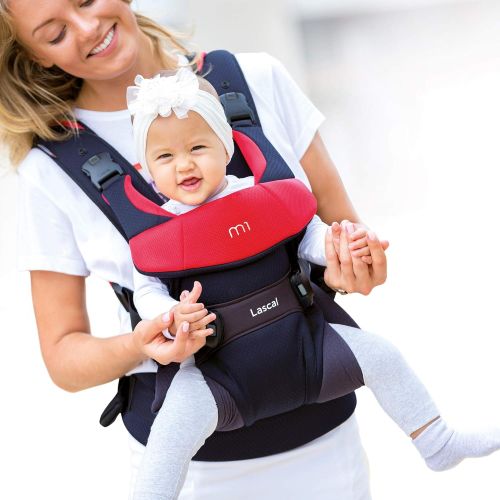  Lascal m1 Carrier, 8-33 lbs, Gray, Superior Hip-Healthy “M-Position” Seat for Infants, Patented Hip-Zip Support for Toddlers, Multi-Position Ultra Comfortable Carrier for Parents,