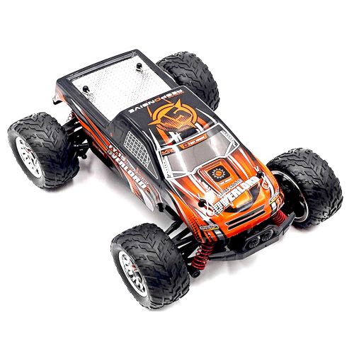  KELIWOW 1/20 Scale Remote Control Car, 2.4Ghz 4WD High Speed Bigfoot Big Wheels Rock Race Truck,25km/h Electric RC Monster Car-Orange-Black