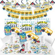 [아마존 핫딜]  [아마존핫딜]Big Dot of Happiness Back to School - First Day of School Classroom Supplies - Banner Decoration Kit - Fundle Bundle