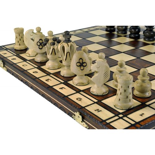  Wegiel Royal 48 European Wooden Handmade International Chess Set