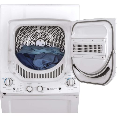  GE GUD24GSSMWW 24 Inch Gas Laundry Center with 2.3 cu. ft. Washer Capacity, in White