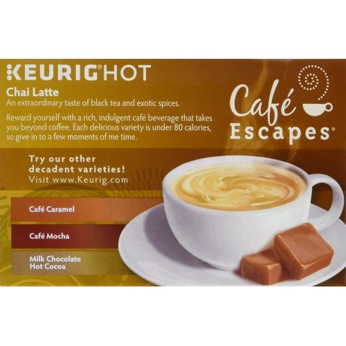  Cafe Escapes Chai Latte, Single Serve Coffee K-Cup Pod, Flavored Coffee, 72