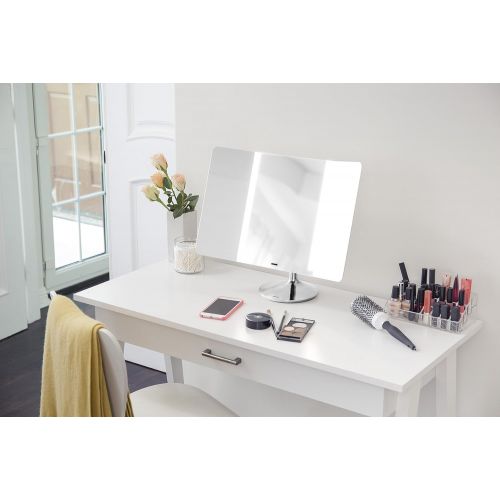 심플휴먼 simplehuman Sensor Mirror Pro Wide View, Lighted Vanity Mirror, 1x Magnification, Adjustable Color Temperature, Wifi-Enabled