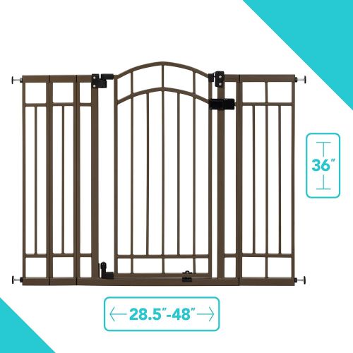 썸머인펀트 Summer Infant Multi-Use Deco Extra Tall Walk-Thru Baby Gate, Bronze