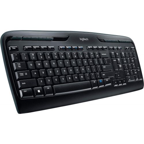 로지텍 Logitech MK320 Wireless Desktop Keyboard and Mouse Combo  Entertainment Keyboard and Mouse, 2.4GHz Encrypted Wireless Connection, Long Battery Life