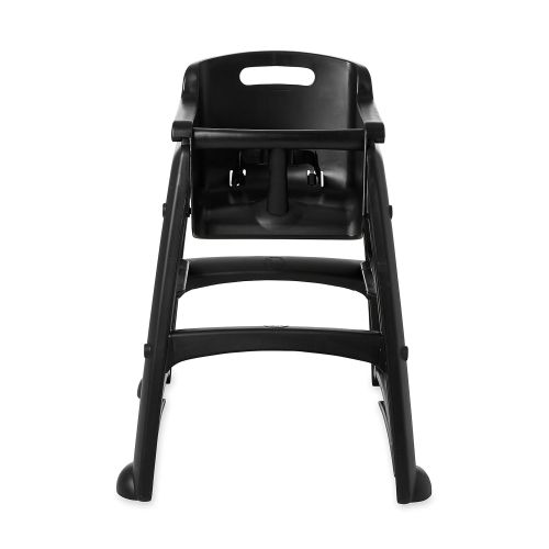  Rubbermaid Commercial Products Sturdy High-Chair for Child/Baby/Toddler, Unassembled, Black (FG781408BLA)