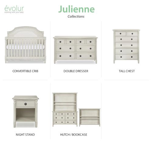  Evolur Julienne 5 in 1 Convertible Crib in Cloud