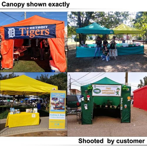  Visit the ABCCANOPY Store ABCCANOPY Canopy Tent Popup Canopy 10x10 Pop Up Canopies Commercial Tents Market stall with 6 Removable Sidewalls and Roller Bag Bonus 4 Weight Bags and 10ft Screen Netting and Hal